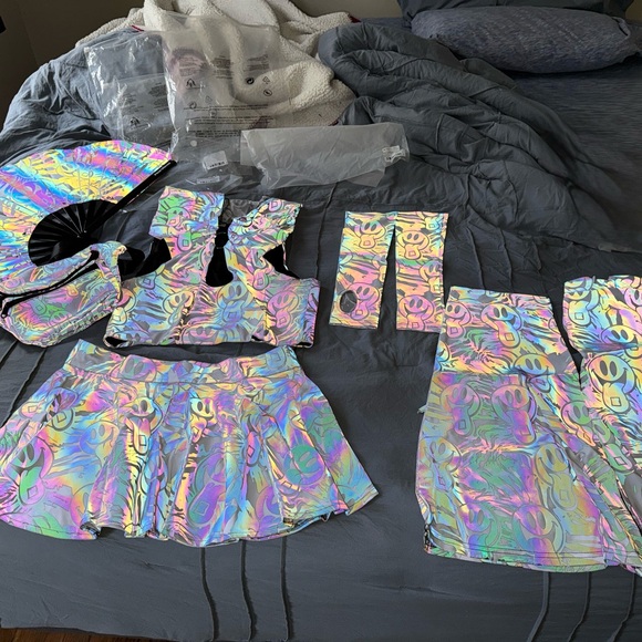 iHeartRaves Other - iHeartRaves Holographic Rave Outfit Set